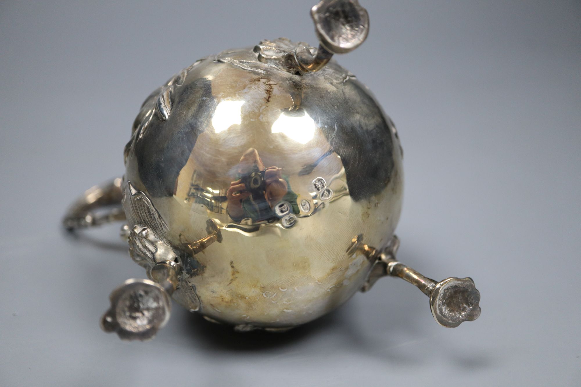 A William IV silver baluster cream jug, Charles Fox II, London, 1830, 14.5cm, 6.5oz.